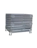 Foldable wire mesh container