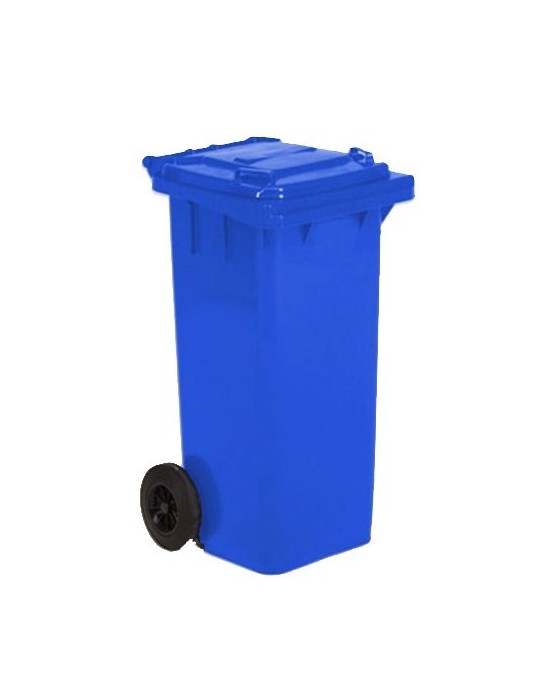 Conteneur plastique 2 roues 120 L - Déchets espaces publics