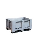 Caja-palé de pequeño volumen con 2 pies encajados
