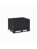Pallet box 610 L 3 runners black